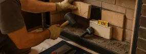 Cracked Fireplace Bricks Repair Downtown, Bowmanville